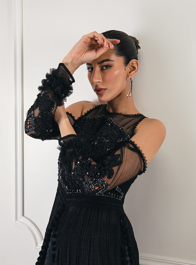 black dahlia dress Velvi - Dahlia Gown - Black - Tulle & Lace Dress